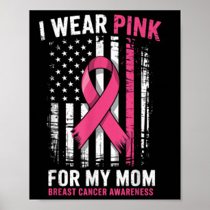Póster Llevo Pink A Mi Mamá Concienciar Sobre El Cáncer D