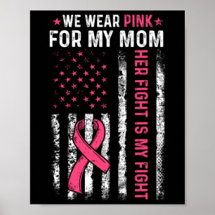 Póster Llevo Pink A Mi Mamá Concienciar Sobre El Cáncer D