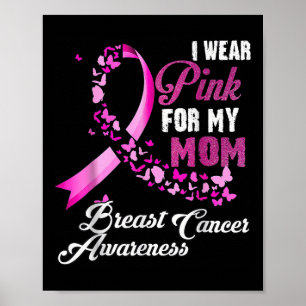 Póster Llevo Pink Para Mi Mamá Concienciación Sobre El Cá