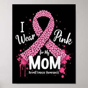 Póster Llevo Pink Para Mi Mamá Concienciación Sobre El Cá