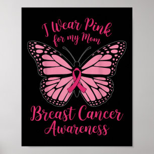 Póster Llevo Pink Para Mi Mamá Concienciación Sobre El Cá