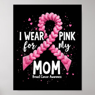 Póster Llevo Pink Para Mi Mamá Concienciación Sobre El Cá