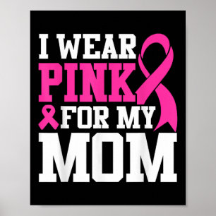 Póster Llevo Pink Para Mi Mamá Concienciación Sobre El Cá