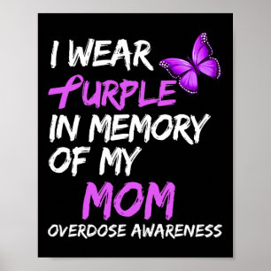 Póster Llevo Púrpura En Memoria De Mi Mamá Sobredosis De