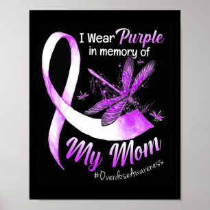 Póster Llevo Púrpura En Memoria De Mi Mamá Sobredosis De
