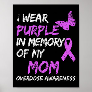 Póster Llevo Púrpura En Memoria De Mi Mamá Sobredosis De