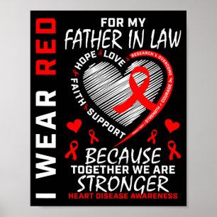 Póster Llevo Rojo Por La Conciencia De La Enfermedad Card