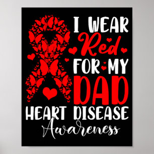 Póster Llevo Rojo Por Mi Papá Mes de Concientización sobr