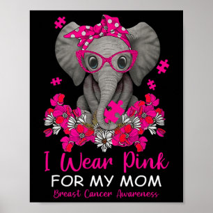 Póster Llevo Rosado Por Mi Mamá Elefante El Cáncer De Mam