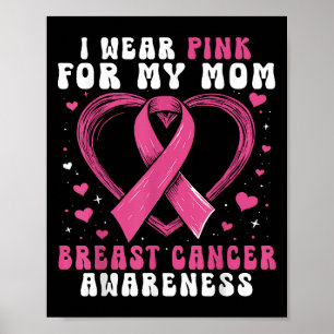 Póster Llevo Rosado Por Mi Mamá Para Concienciar Sobre El