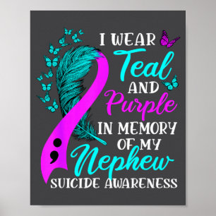 Póster Llevo Turquesa Morado En Memoria Del Suicidio De M
