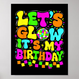 Póster Lloguémonos es mi fiesta de cumpleaños brillante g
