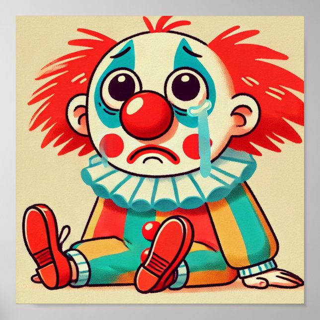 Póster Llorando un pequeño y triste Personalizado (Frente)