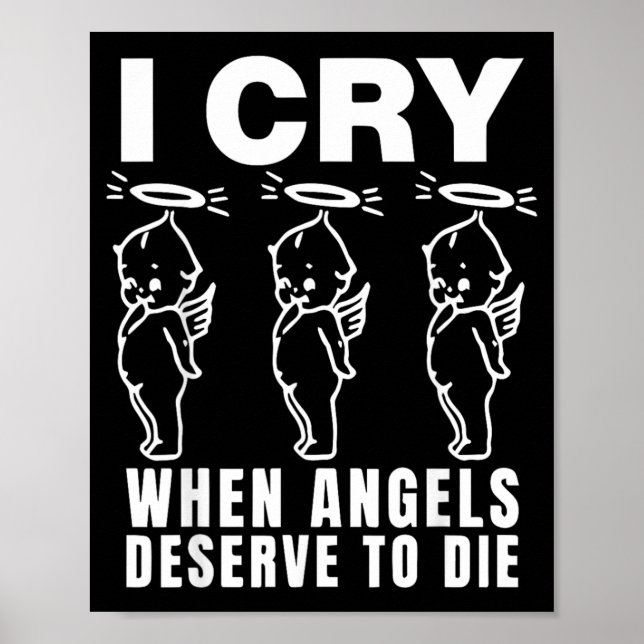 Póster Lloro cuando los ángeles merecen morir (Frente)
