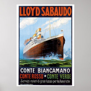 Póster Lloyd Sabaudo Comte Biancamano