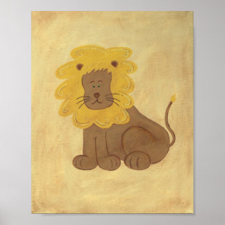 Póster Lloyd the Lion Nursery Art - PRINT