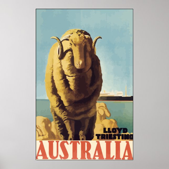 Póster Lloyd Triesting Australia, Vintage (Frente)