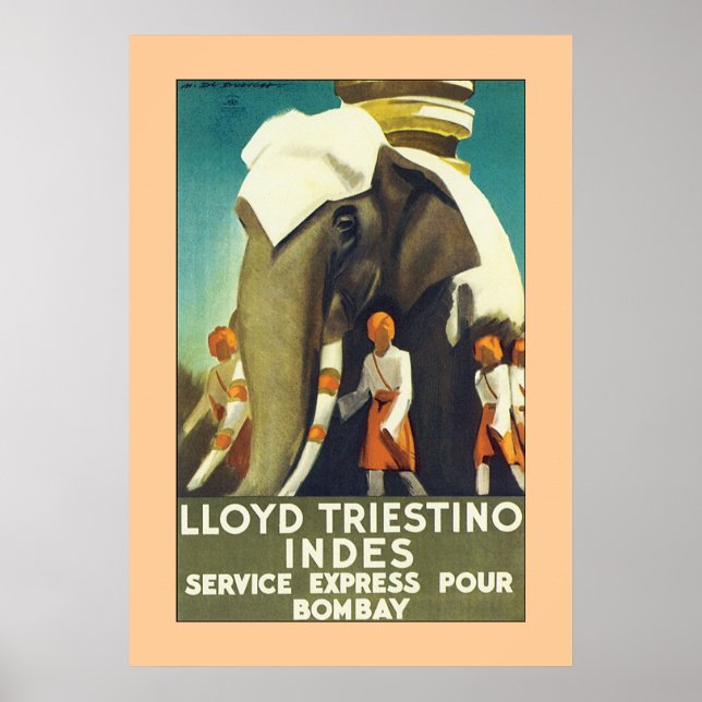 Póster lloyd Triestino Indes (Frente)