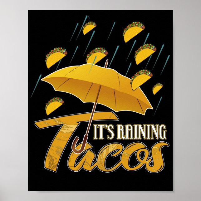 Póster Llueve Tacos (Frente)