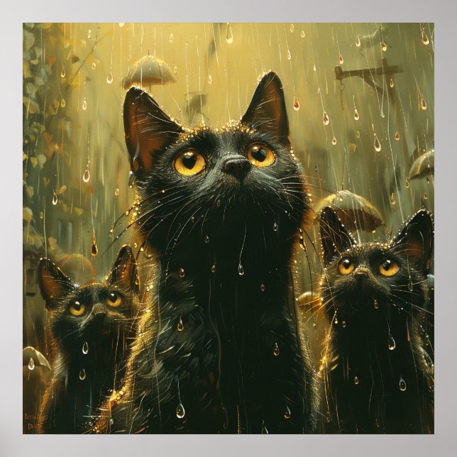 Póster ¿Llueven gatos y perros? (Frente)