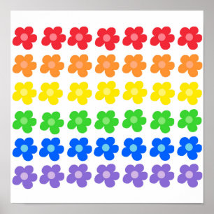 Póster Lluvia arcoiris LGBT Orgullo gay Libertad e Iguald