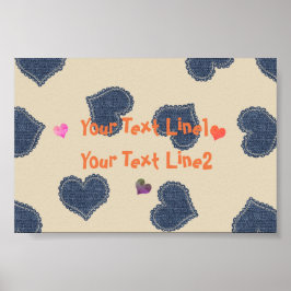 Póster Lluvia cardíaca Niños bebés Imprimir