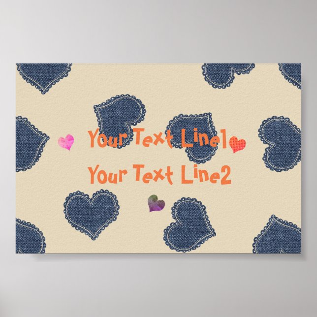 Póster Lluvia cardíaca Niños bebés Imprimir (Frente)