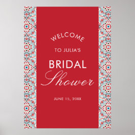 Póster Lluvia de Boda de Lujo Metálico Brillante Geométri