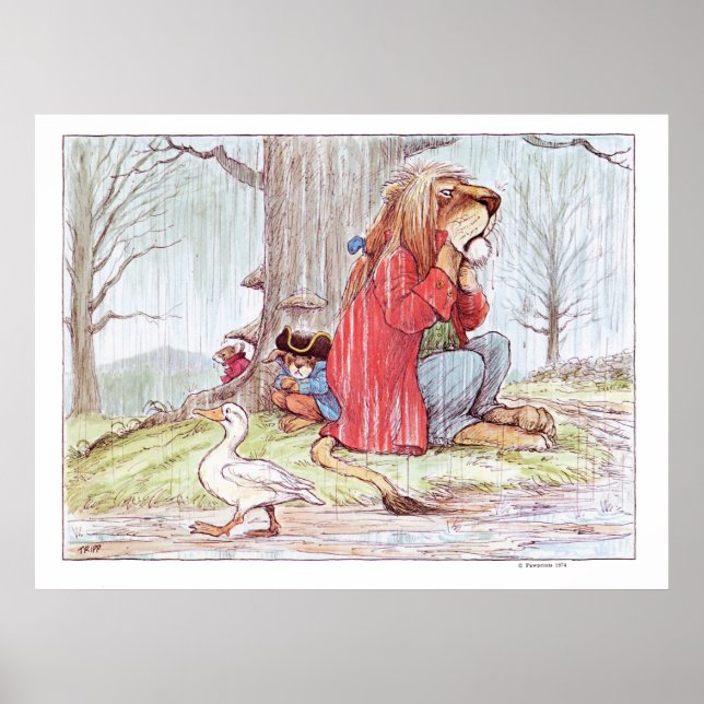 Póster Lluvia de Marzo por Wallace Tripp Poster (Frente)