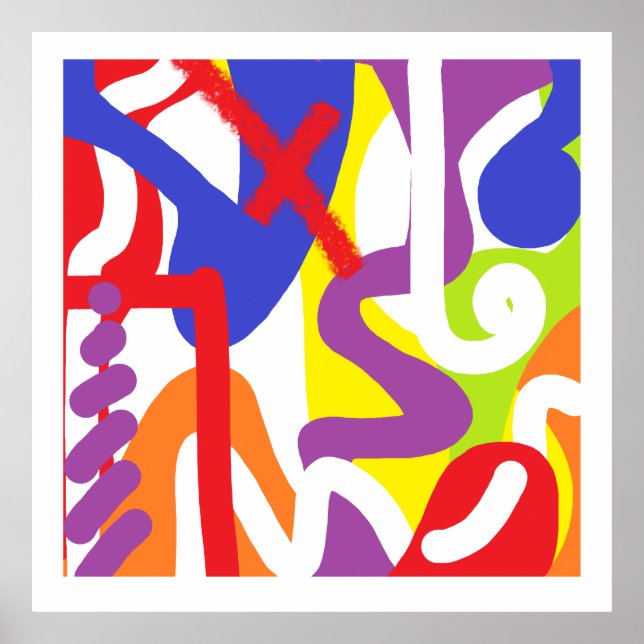 Póster LLUVIA DE ORGULLO LGBTQ+ inspirada en abstracto /  (Frente)