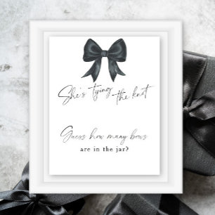 Póster Lluvia de regalos para la novia Black Bow ¿Cuántos