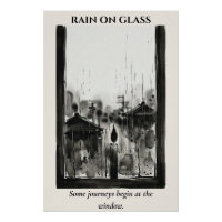 Lluvia en el cristal — Lavado de tinta Sumi-e