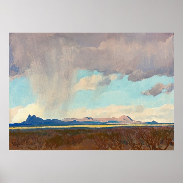 Póster Lluvia por el Golfo de Maynard Dixon (Frente)