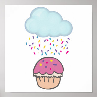 Póster Lluvia Sprinkis en torta