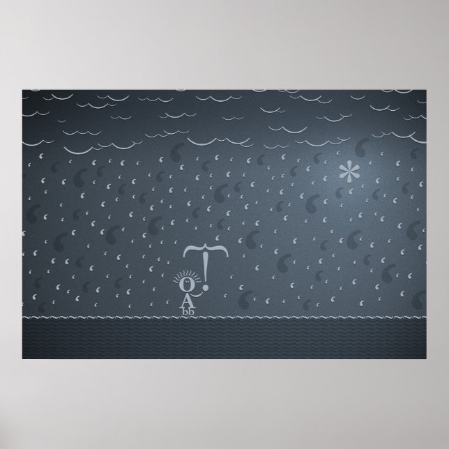 Póster Lluvia tipográfica (Frente)