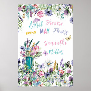 Póster Lluvias de Abril traen flores de Mayo