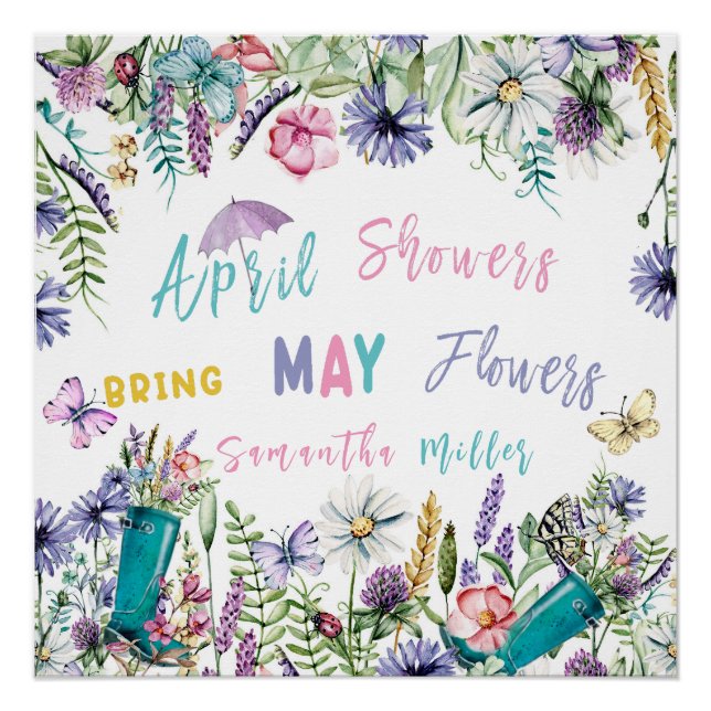 Póster Lluvias de Abril traen flores de Mayo (Anverso)