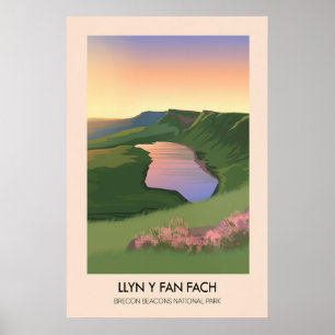 Póster Llyn y Fan Fach Parque nacional de Brecon Beacons 