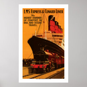 Póster LMS expresan y el poster del trazador de líneas de