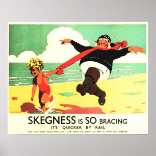 PÓSTER LNER SKEGNESS ESTÁ BRACÁNDOSE DE LA VINCULACIÓN DE