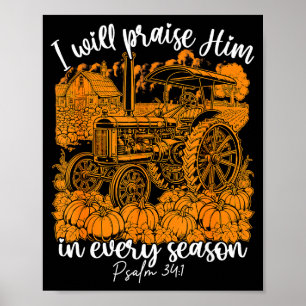 Póster Lo Alabaré En Cada Temporada Cristiana Gracias