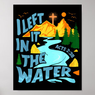 Póster Lo Dejó En El Agua Bautismo Cristiano Bautizado Ch