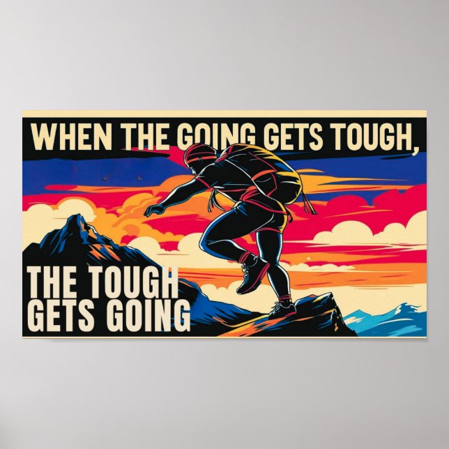 Póster Lo difícil se vuelve Poster motivacional (Frente)