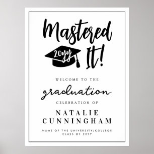 Póster Lo Dominó Bienvenida de Graduación de Maestría
