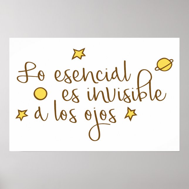 Póster Lo esencial es invisible a los ojos (Frente)