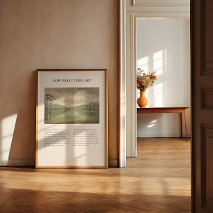 Póster Lo Grande Que Eres Art Art Vintage Mínimo Hymn Wal