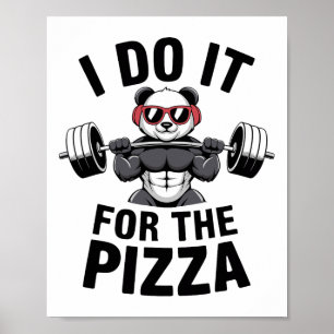Póster Lo Hago Por La Pizza Barbell Culturistas Culturism