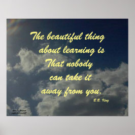 PÓSTER LO HERMOSO DEL APRENDIZAJE DE POSTER B.B.KING