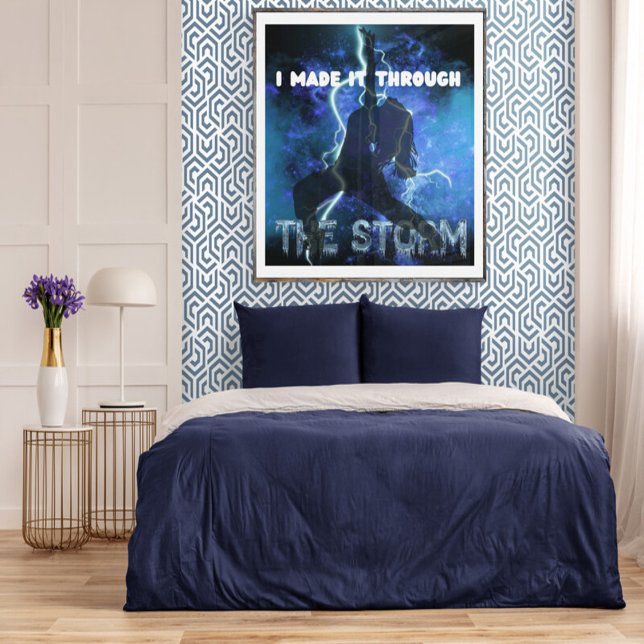 Póster Lo Logré A Través De La Tormenta - Fe Cristiana (Subido por el creador)
