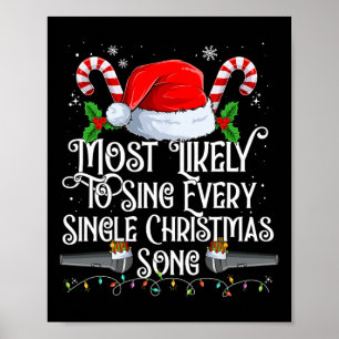 Póster Lo Más Probable De Cantar Canciones De Navidades E